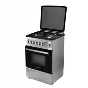 Geepas 4 Gas Burner Range Top Rapid Convection Single Oven GCR5555FBST-C